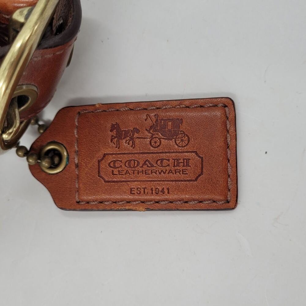 Coach Bleecker Saddle Leather Tattersall Bucket Shoulder Bag 11422 w/Dust Bag - Picture 4 of 15